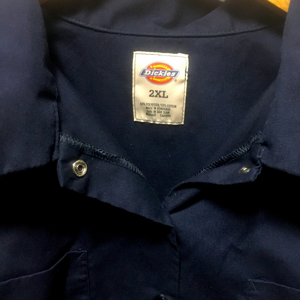 Dickies long sleeve women’s button up shirt Navy